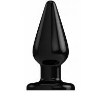Чёрный анальный стимулятор Bottom Line 6 Model 2 rubber Black - 15,5 см.