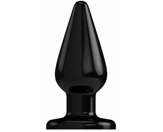Чёрный анальный стимулятор Bottom Line 6 Model 2 rubber Black - 15,5 см.