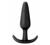 Чёрная анальная втулка The Cork Medium - 12,4 см.
