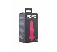 Розовая вибровтулка с закруглённым кончиком POPO Pleasure - 12,4 см.