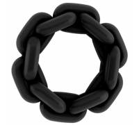 Чёрное эрекционное кольцо SONO №6