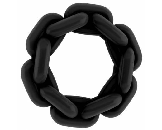 Чёрное эрекционное кольцо SONO №5