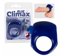 Синее виброкольцо для пениса Blue Climax