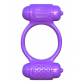 Фиолетовое эрекционное кольцо с 2 виброэлементами Magic Touch Couples Ring