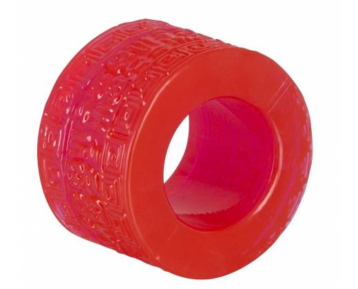 Широкое красное эрекционное кольцо Cock Ring Aztecs