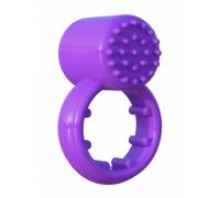 Фиолетовое эрекционное кольцо с вибрацией Sensual Touch Love Ring