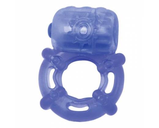 Голубое эрекционное кольцо с вибрацией Climax Juicy Rings