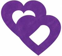 Фиолетовые пестисы на грудь в форме сердечек
