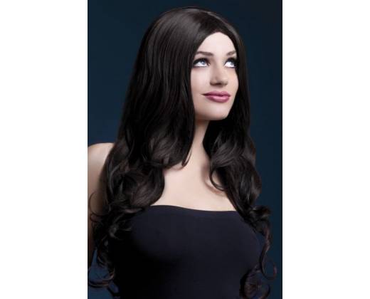 Каштановый парик с длинными завитыми волосами Rhianne
