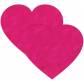 Розовые наклейки на грудь в форме сердечек