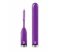 Фиолетовый мини-вибратор Eyelash Curler Brush в виде туши для ресниц - 13 см.
