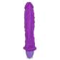 Фиолетовый большой вибратор с рельефом Joy - 25,5 см.