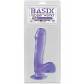 Фиолетовый фаллоимитатор Basix Rubber Works 7.5 Dong with Suction Cup - 21,6 см.