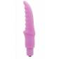 Розовый вибратор Scallop Bullet Pink с рёбрышками - 14 см.