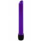 Фиолетовый классический тонкий вибратор - 14,5 см.