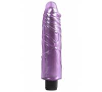 Фиолетовый вибратор Jelly Gems - 19 см.