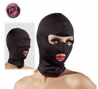 Черная маска с разрезами для глаз и лица
