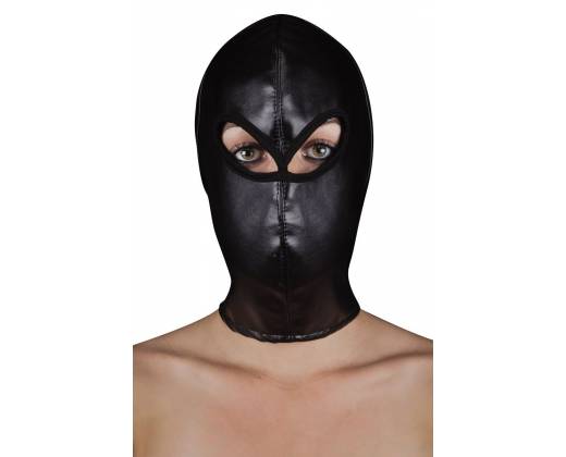 Черная маска Extreme Leather Hood