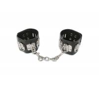 Чёрные наручники с кольцами