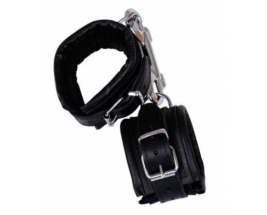 Чёрные кожаные наручники Zado