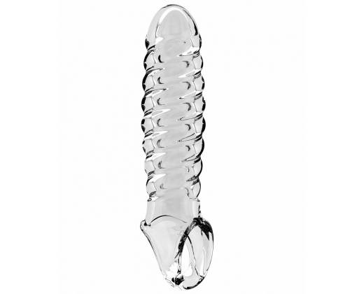 Прозрачная насадка на пенис с рельефом SONO №20