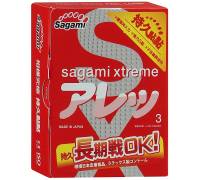 Утолщенные презервативы Sagami Xtreme FEEL LONG с точками - 3 шт.