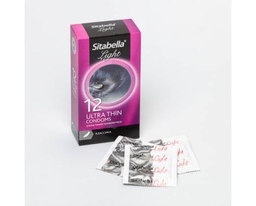 Особо тонкие презервативы Sitabella Light - 12 шт.