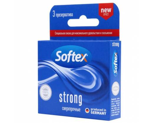 Сверхпрочные презервативы Softex Strong - 3 шт.