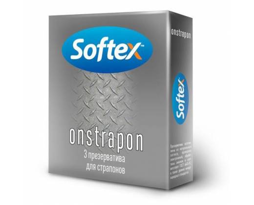 Презервативы для страпонов Softex Onstrapon - 3 шт.