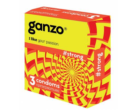 Особо прочные презервативы с утолщёнными стенками Ganzo Strong - 3 шт.