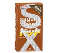 Презервативы Sagami Xtreme FEEL UP с точечной текстурой и линиями прилегания - 10 шт.