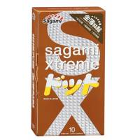 Презервативы Sagami Xtreme FEEL UP с точечной текстурой и линиями прилегания - 10 шт.