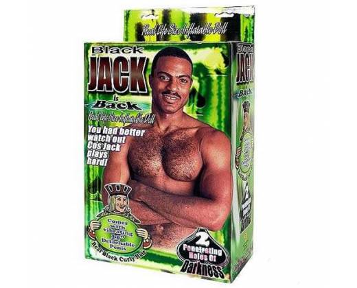 Секс-кукла в виде чернокожего мужчины с вибрирующим фаллосом и 2 любовными отверстиями BLACK JACK IS BACK