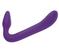 Фиолетовый безремневой страпон из силикона Love Rider Strapless Strap-On - 20,3 см.