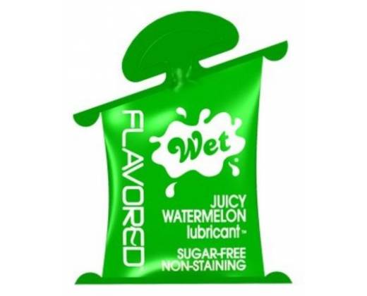 Лубрикант Wet Flavored Juicy Watermelon с ароматом арбуза - 10 мл.