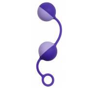 Фиолетовые вагинальные шарики PURRFECT SILICONE DUO TONE BALLS PURPLE