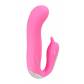 Розовый вибратор для внутренней и внешней стимуляции Hands-Free Dolphin - 18 см.