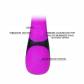 Водонепронецаемый фиолетовый вибромассажёр с технологией Air Pressure - 21 см.